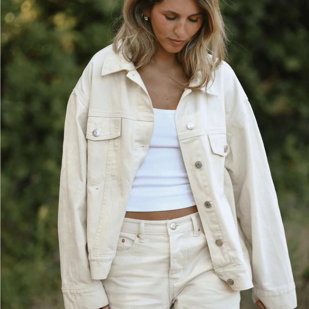 Parke Cream Denim Jacket